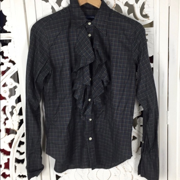 Ralph Lauren Tops - Ralph Lauren Plaid Riding Blouse, Size- 12